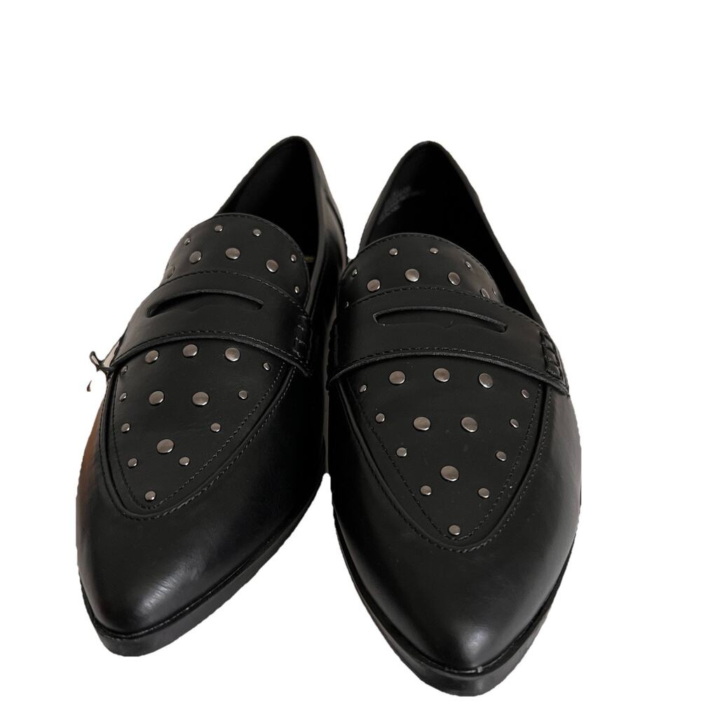 Frye & Co. Women’s Elara Closed Toe Loafers Size 8M Black With Gunmetal Studs - Picture 4 of 7